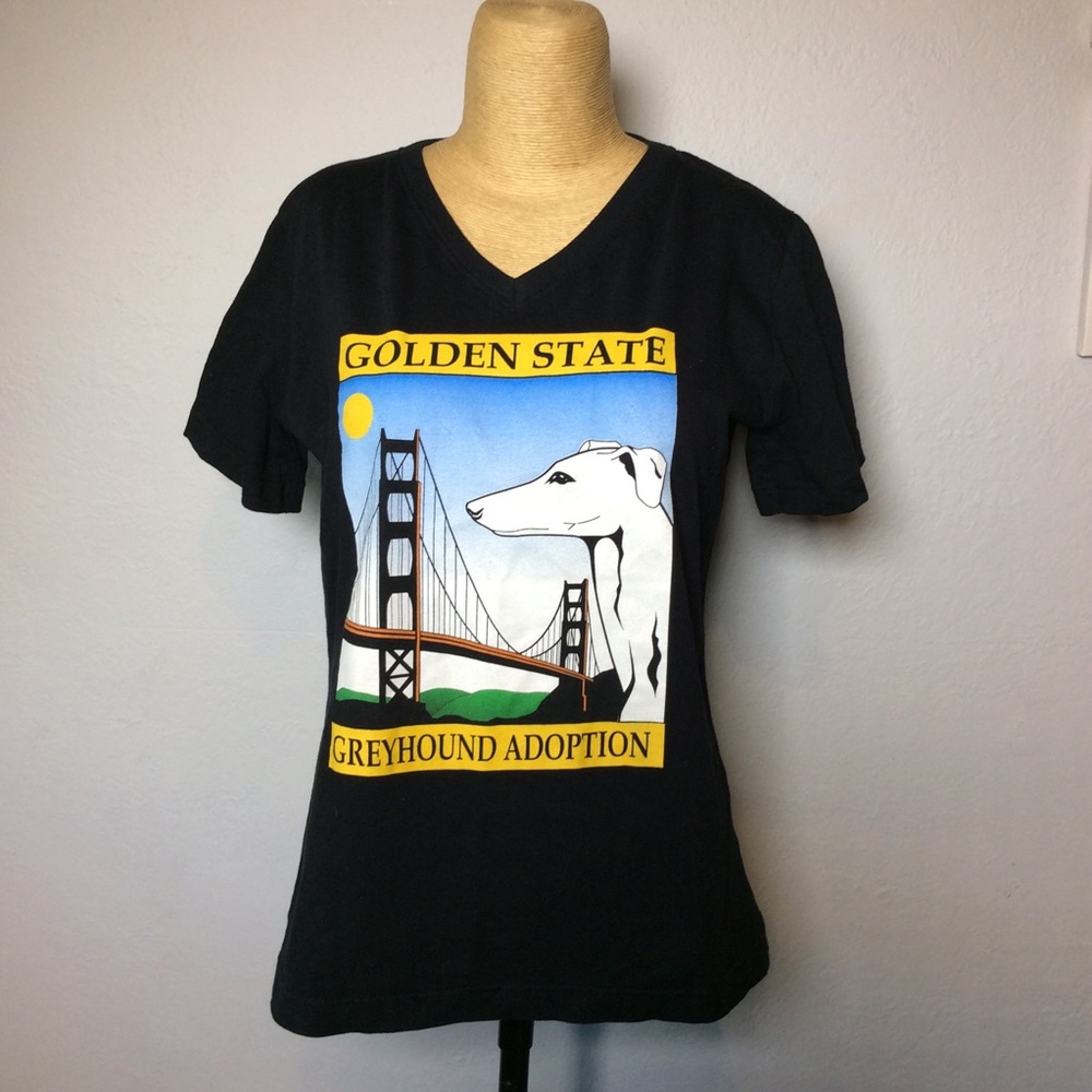 LAT Black T-Shirt Golden State Greyhound Adoption